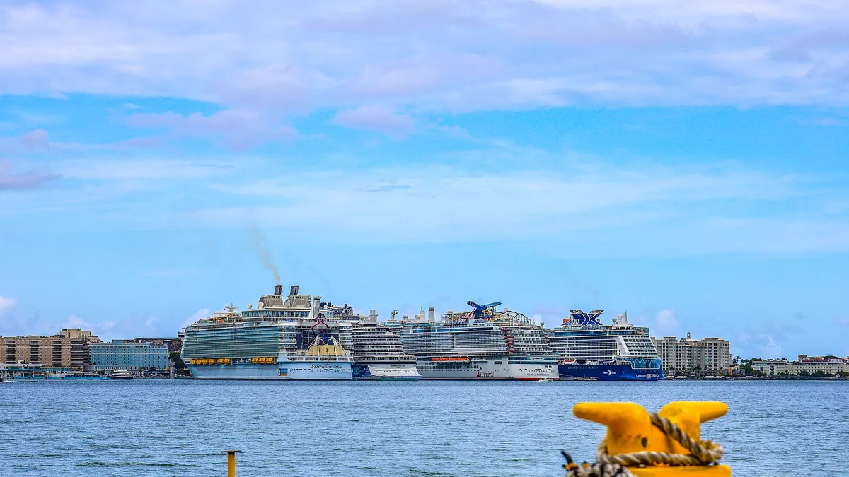 Port of San Juan, Puerto Rico, with vessels at the waterfront